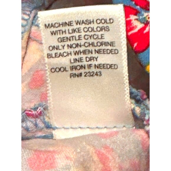 7th Avenue Design Studio Medium Chic Floral Tapered Pants Red Yellow Blue Stretc - Picture 9 of 12